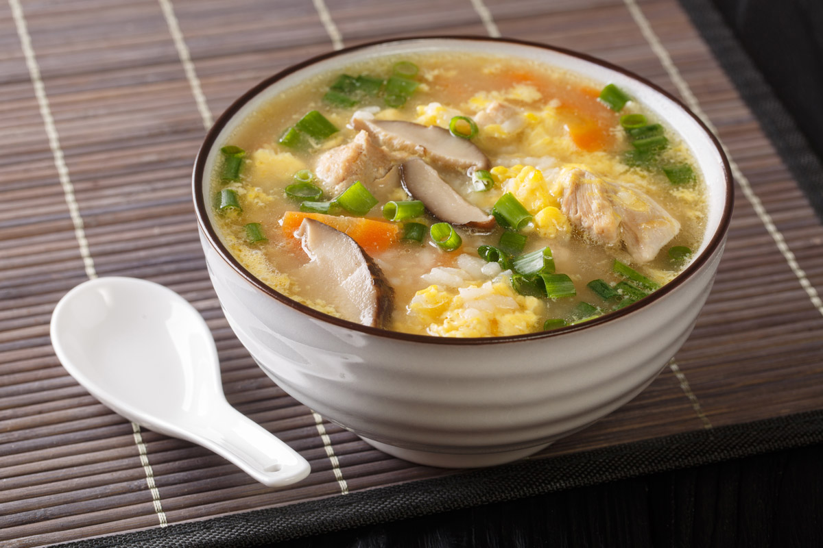 Chicken and Vegetable Zosui (Rice Porridge)